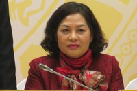 Phó Thống đốc Nguyễn Thị Hồng tại cuộc Họp báo Chính phủ thường kỳ tháng 1/2016 (Ảnh: K.T)