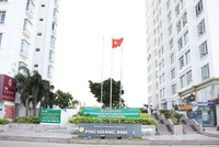 Người dân chung cư Phú Hoàng Anh treo băng-rôn yêu cầu chủ đầu tư giao toàn bộ tiền bảo trì còn lại cho Ban Quản trị