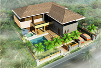 Phối cảnh căn biệt thự cao cấp loại diện tích 900 - 1.500 m2