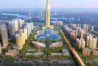 Nếu tòa tháp 108 tầng được xây dựng và hoàn thành sẽ phá vỡ kỷ lục tòa nhà cao nhất của Keangnam Landmark Tower. Ảnh: Võ Hải