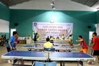 Báo Đầu tư tham gia Giải bóng bàn Ngành chứng khoán mở rộng 2016