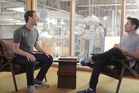 Mark Zuckerberg (trái) trong buổi trò chuyện hôm qua. Ảnh: Y Combinator