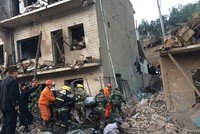 Hiện trường vụ nổ. Ảnh: VCG