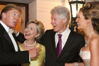 Vợ chồng Clinton đến dự đám cưới của Donald Trump năm 2005. Ảnh: Maring Photography
