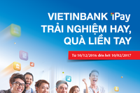 Nhận tiền ngay khi kích hoạt, thanh toán hóa đơn qua VietinBank iPay
