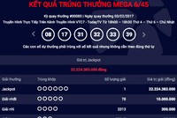 Thêm người trúng xổ số Vietlott hơn 22 tỷ đồng