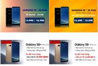 Giá Galaxy S8 và S8+ chính hãng mỗi nơi một khác nhưng rẻ hơn mức niêm yết của Samsung tới cả triệu đồng.