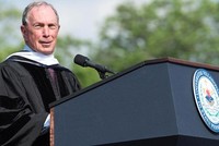 Tỷ phú Michael Bloomberg trong sự kiện cuối tuần trước. Ảnh: CNBC