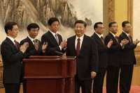 7 thành viên Ủy ban Thường vụ Bộ Chính trị đảng Cộng sản Trung Quốc khóa 19. Ảnh: CGTN.