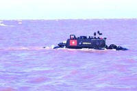 Tàu ngầm Trường Sa 1 chạy thử nghiệm trên vùng biển Thái Bình vào năm 2013. Ảnh: NVCC