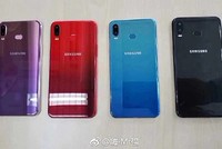 Ảnh được cho là Galaxy A6s với camera kép, mặt lưng nhiều màu.