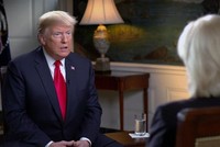 Tổng thống Mỹ - Donald Trump trong cuộc phỏng vấn hôm qua. Ảnh: CBS.