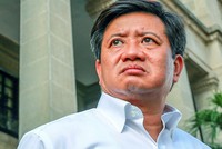 Ông Đoàn Ngọc Hải trong một lần ra quân lập lại trật tự lòng lề đường. Ảnh: Thành Nguyễn.