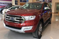 Xe Ford Everest nhập khẩu Thái Lan tại một đại lý ở Hà Nội. Ảnh: PV