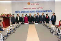 Tọa đàm “Tạo đà cho doanh nghiệp tư nhân phát triển” do Báo Người đại biểu nhân dân tổ chức.