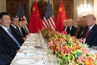 Cuộc gặp Trump - Tập tối 1/12 bên lề hội nghị G20 tại Argentina. Ảnh: AFP