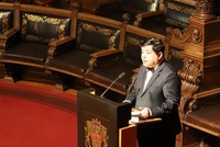 Bộ trưởng Nguyễn Chí Dũng phát biểu tại sự kiện Liebesmahl. Ảnh: Phạm Thắng - PV TTXVN tại Đức.