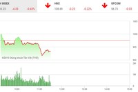 Phiên sáng 9/4: Bluechip chìm trong sắc đỏ, VN-Index quay đầu giảm điểm