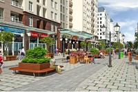 Phối cảnh khu nhà ở giãn dân phố cổ được quận Hoàn Kiếm công bố năm 2015.