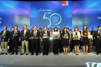 Các doanh nghiệp được vinh danh trong Top 50 Công ty kinh doanh hiệu quả nhất Việt Nam.