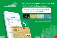 Ví điện tử Moca trên ứng dụng Grab liên kết với Techcombank