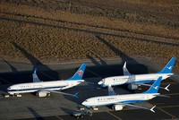 3 máy bay 737 Max dừng bay tại cơ sở của Boeing ở Washing hồi tháng 9. Ảnh: Reuters.