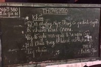 Thông tin sai sự thật bà Yên viết trên bảng tin. Ảnh: Minh Thùy.