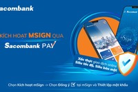Dễ dàng đăng ký xác thực giao dịch trên Sacombank Pay