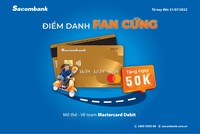 Mở thẻ Sacombank Mastercard Debit, hoàn ngay 50.000 đồng