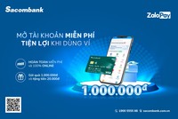 Mở tài khoản Sacombank dễ dàng ngay trên ví Zalopay