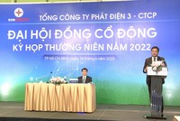 Ông Đinh Quốc Lâm – Chủ tịch HĐQT và ông Lê Văn Danh – Thành viên HĐQT, Tổng giám đốc EVNGENCO3 chủ trì Đại hội