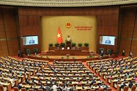 Tân Chủ tịch Quốc hội Trần Thanh Mẫn phát biểu nhậm chức.