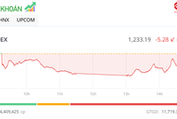 Dòng tiền yếu, VN-Index nỗ lực giữ mốc 1.230 điểm trong phiên chiều 25/7
