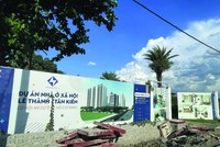 Dự án nhà ở xã hội Lê Thành Tân Kiên đang được triển khai. Ảnh: Việt Dũng.