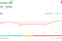 Cổ phiếu TCB khởi sắc kéo VN-Index vượt qua 1.310 điểm