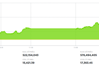 VN-Index tăng hơn 13 điểm nhờ một số mã trụ khởi sắc