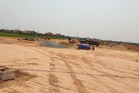 Hạ tầng Khu dân cư Đông Nam Lê Lợi đang được khẩn trương thi công.