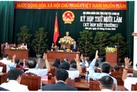 HĐND tỉnh Phú Yên biểu quyết thông qua các Nghị quyết tại kỳ họp.