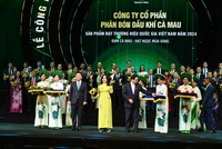 Phân bón Cà Mau (DCM) lần thứ 6 liên tiếp nhận giải thưởng Thương hiệu quốc gia