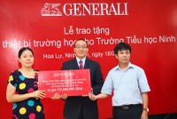 Generali Việt Nam tặng gói thiết bị gần 750 triệu cho trường Tiểu học Ninh Giang
