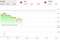 Giao dịch chứng khoán sáng 14/3: VN-Index rơi mạnh, tài khoản nhà đầu tư bị "bào mòn"