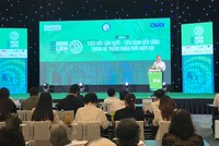 Ông Đỗ Tiến Sỹ, Uỷ viên Trung ương Đảng, Tổng giám đốc Đài Tiếng nói Việt Nam phát biểu tại sự kiện