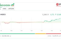 Sắc xanh lan tỏa, VN-Index lên sát mốc 1.250 điểm