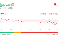 Sắc đỏ lan rộng, chỉ số VN-Index giảm hơn 9 điểm