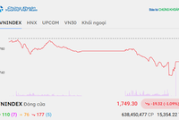 Áp lực bán gia tăng, VN-Index lùi về dưới mốc 1.750 điểm