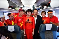 6 chuyến bay thẳng của Vietnam Airlines đưa cổ động viên Việt Nam đã lên đường sang Malaysia tiếp lửa