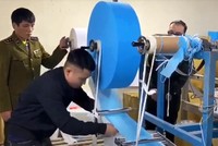 Cơ sở sản xuất khẩu trang giả tại xã Minh Cường huyện Thường Tín- Hà Nội