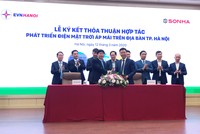 Tập đoàn Sơn Hà và EVN Hà Nội ký kết thỏa thuận hợp tác phát triển điện mặt trời áp mái