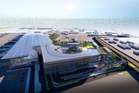 Hạng mục nhà ga hành khách T3 có quy mô 1 tầng hầm và 4 tầng nổi, tổng diện tích sàn xây dựng là 112.500m2.