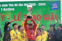 Vô địch giải bóng đá học sinh THPT Hà Nội - An ninh Thủ đô lần thứ XXIII năm 2024 Cúp Number 1 Active với tinh thần “không bao giờ bỏ cuộc”